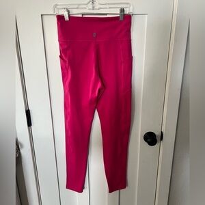Figs Performance Underscrub Legging Hot Pink Pockets High Rise Size M